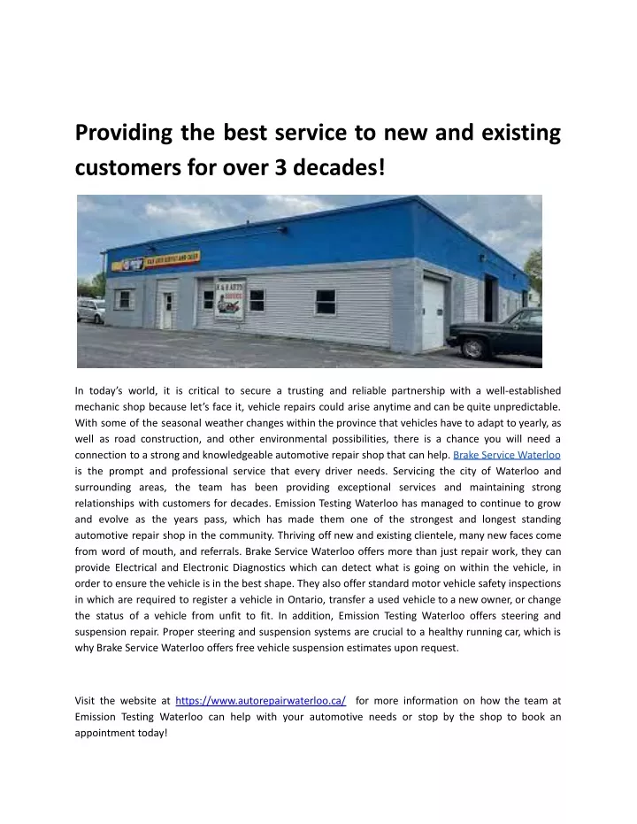 providing the best service to new and existing