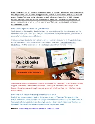 a quickbooks administrator password is needed