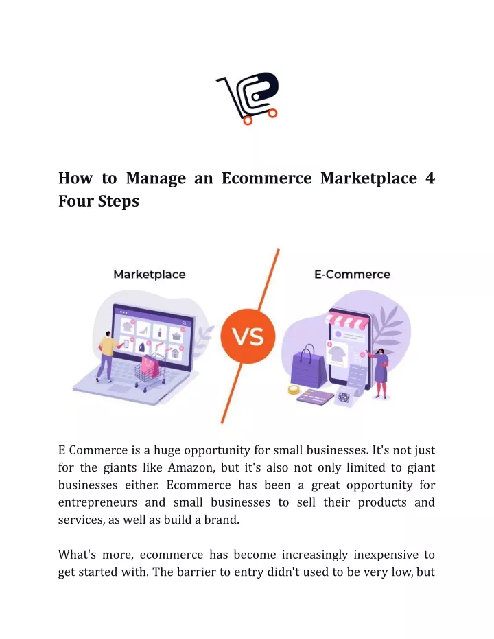 how to manage an ecommerce marketplace 4 four