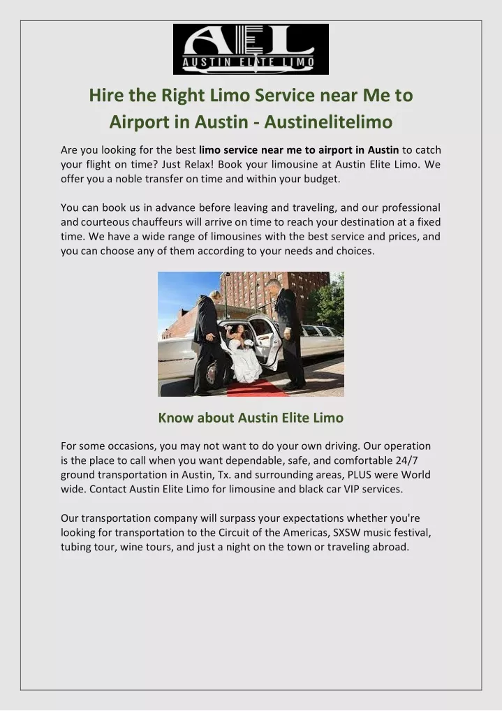 hire the right limo service near me to airport