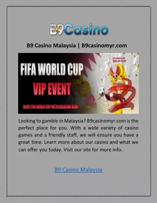 B9 Casino Malaysia | B9casinomyr.com
