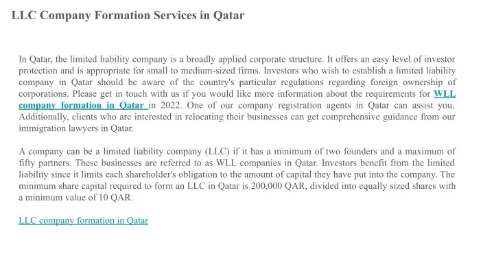 llc company formation services in qatar