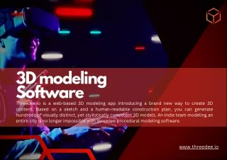 3D modeling Software - Threedee