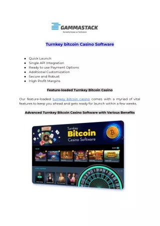 turnkey bitcoin casino software
