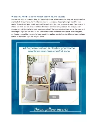 what you need to know about throw pillow inserts