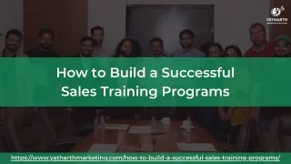 How to Build a Successful Sales Training Programs