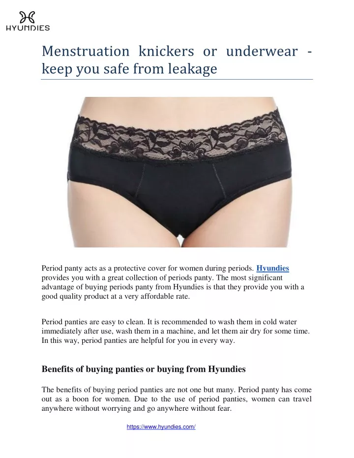 menstruation knickers or underwear keep you safe