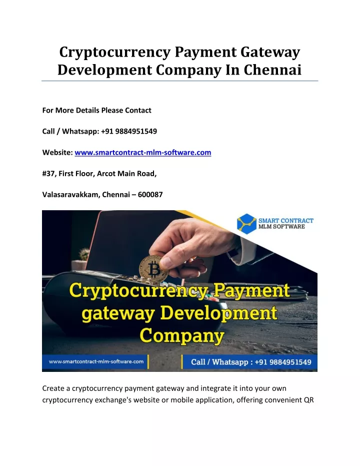 cryptocurrency payment gateway development