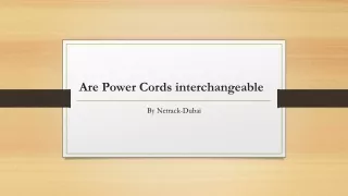 are power cords interchangeable