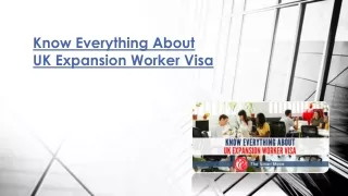 Know Everything About UK Expansion Worker Visa