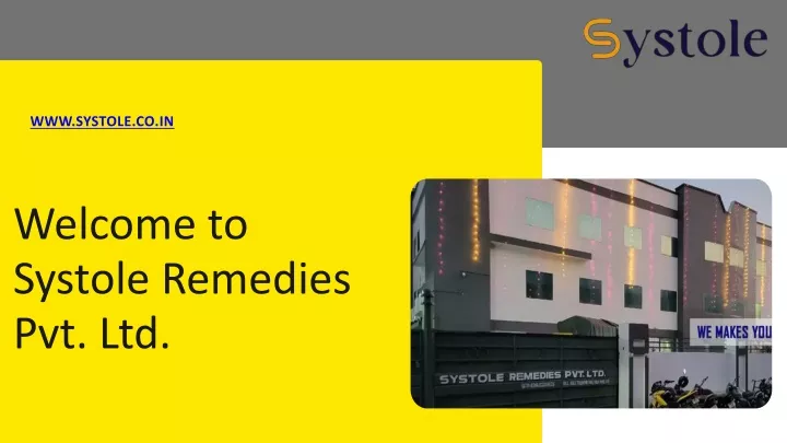 welcome to systole remedies pvt ltd