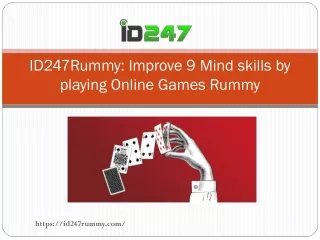 ID247Rummy Improve 9 Mind skills by playing Online Games Rummy