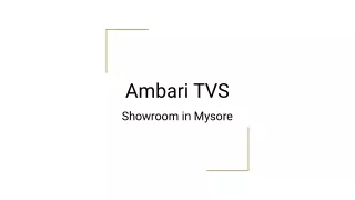 TVS showrooms in Mysore