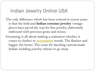 Indian Jewelry Online USA