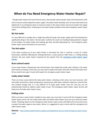When do You Need Emergency Water Heater Repair.docx