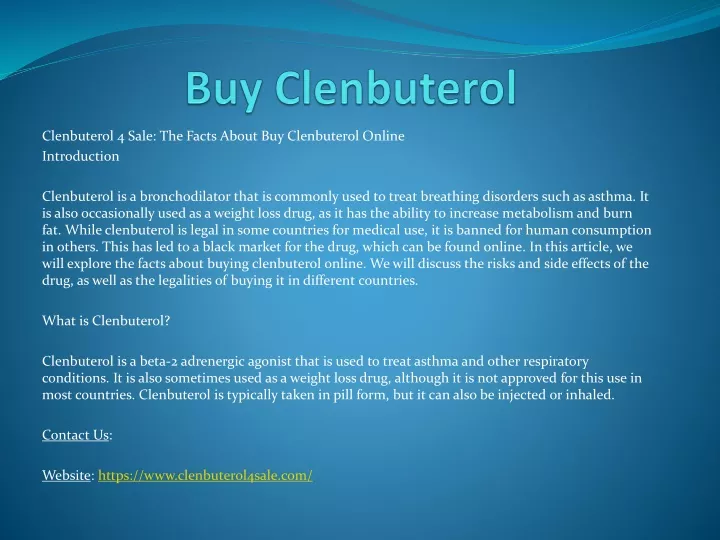 buy clenbuterol