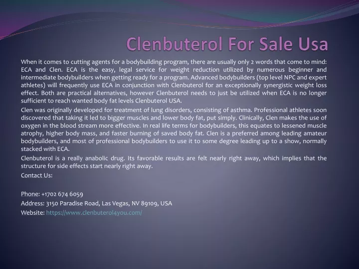 clenbuterol for sale usa