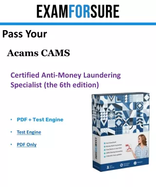 EXAMFORSURE | Updated CAMS Dumps PDF Verified by Microsoft