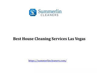 Best House Cleaning Services Las Vegas