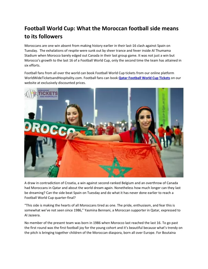 football world cup what the moroccan football