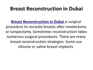 breast reconstruction in dubai