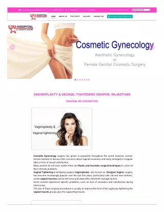 Vaginal Tightening Surgery, Vaginoplasty in Udaipur, Rajasthan, India