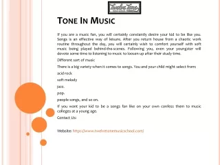 tone in music