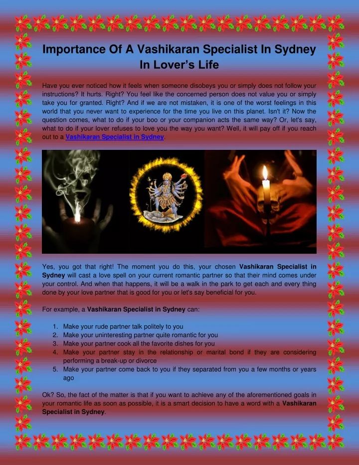 importance of a vashikaran specialist in sydney