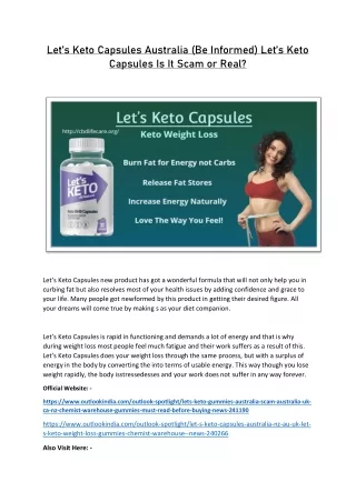 let s keto capsules australia be informed
