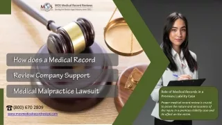 Handling a Premises Liability Case Evidence from Medical Records is Crucial