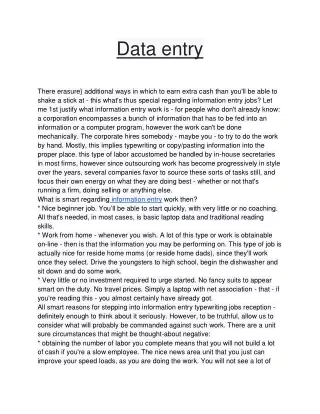 Data Entry