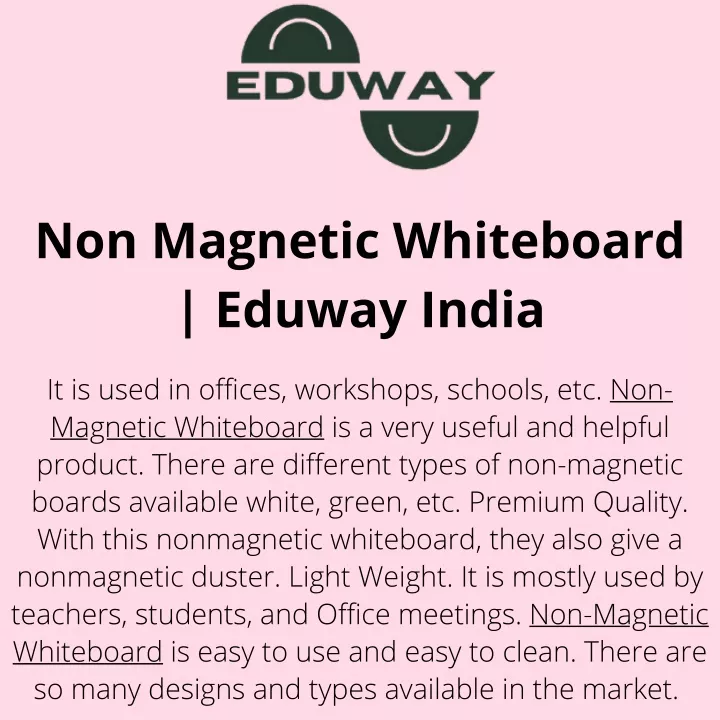 non magnetic whiteboard eduway india