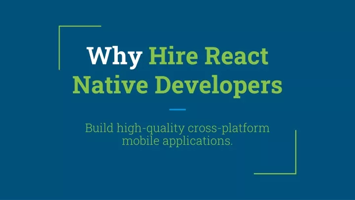w hy hire react native developers
