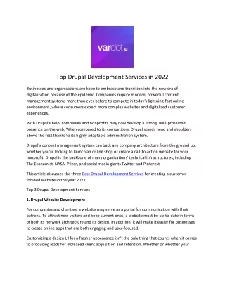 Top Drupal Development Services in 2022