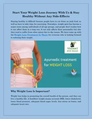 Weight Loss Treatment In Thane West