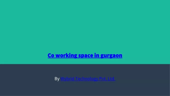 co working space in gurgaon