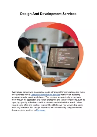 design and development services