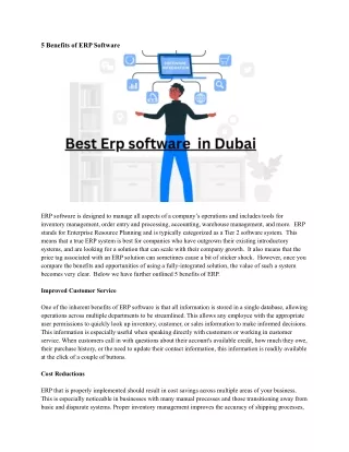 5 benefits of erp software