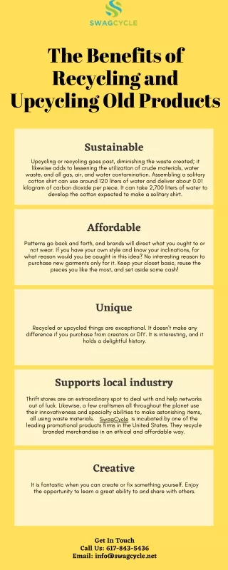 the benefits of recycling and upcycling