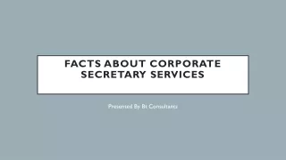 Facts about Corporate Secretary Services