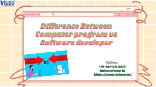 Difference Between Computer program vs Software developer