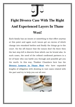 Divorce Lawyers in Thane West Call-7028064823