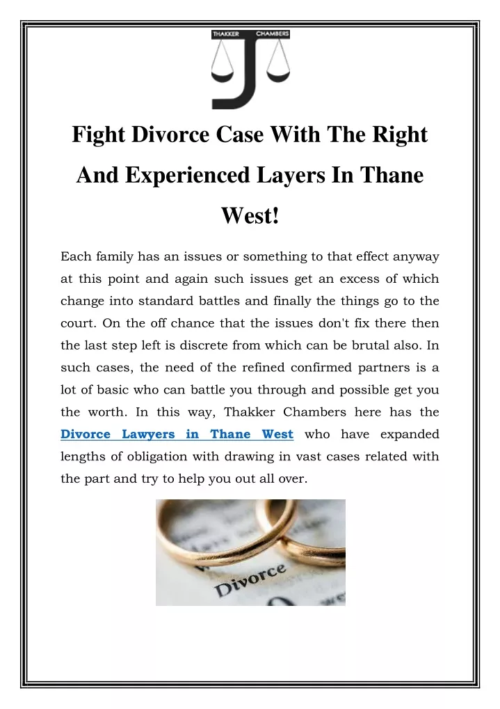 fight divorce case with the right