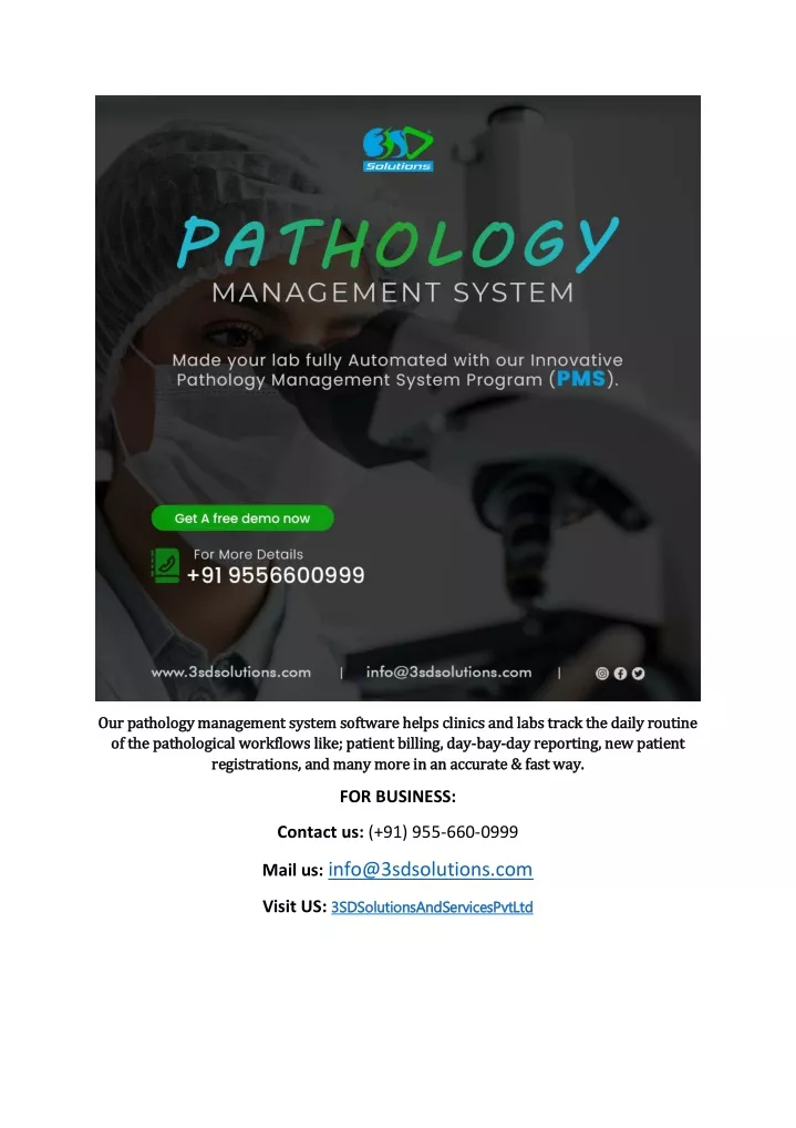 our pathology management system software helps