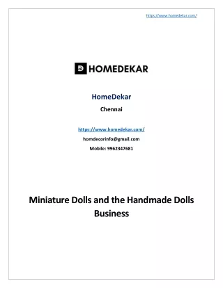 Dollhouse miniature toys