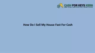 how do i sell my house fast for cash