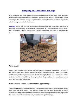 everything you know about jute rugs