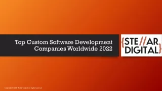 top custom software development companies worldwide 2022