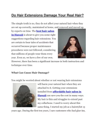 Do Hair Extensions Damage Your Real Hair