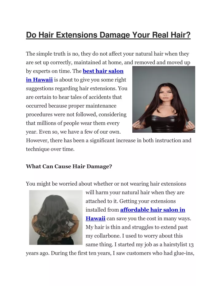 do hair extensions damage your real hair